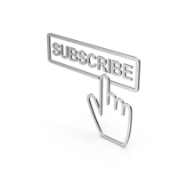 Symbol Subscribe Button Silver PNG & PSD Images