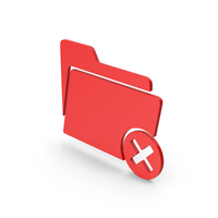 Symbol Remove Folder Red PNG & PSD Images