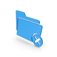Symbol Remove Folder Blue PNG & PSD Images