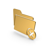 Symbol Remove Folder Gold PNG & PSD Images