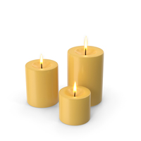Festive Burning Candles PNG & PSD Images