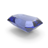 Emerald Cut Blue Sapphire PNG & PSD Images
