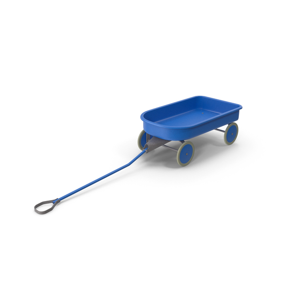 Toy Wagon Handle Down Blue PNG & PSD Images