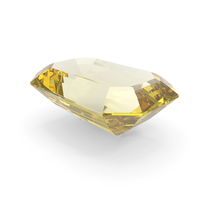 Emerald Cut Yellow Sapphire PNG & PSD Images