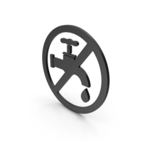 Save Water Black Symbol PNG & PSD Images