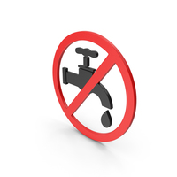 Symbol Save Water Red PNG & PSD Images