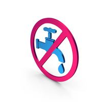 Symbol Save Water Metallic PNG & PSD Images