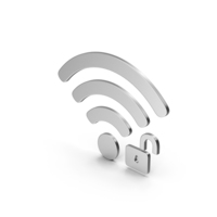 Symbol WIFI Unlocked Silver PNG & PSD Images