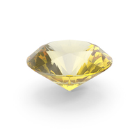 Round Brilliant Cut Yellow Sapphire PNG & PSD Images