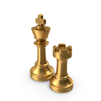 King and Rook Gold PNG & PSD Images