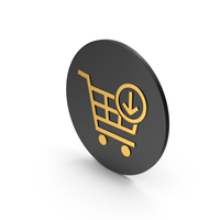 Add To Cart Gold Icon PNG & PSD Images