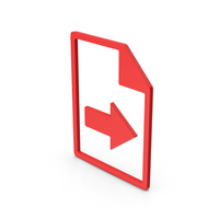 Red Move File Symbol PNG & PSD Images