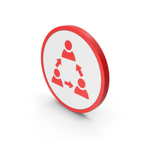 Icon People Connection Red PNG & PSD Images