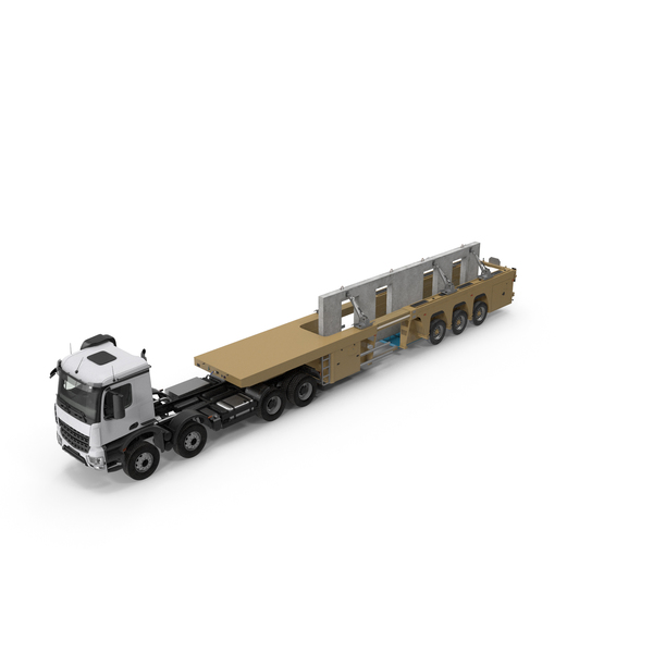 Truck with Concrete Panel Semi Trailer PNG & PSD Images