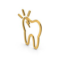 Symbol Tooth Pain Gold PNG & PSD Images