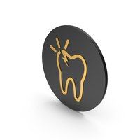 Tooth Pain Gold Icon PNG & PSD Images