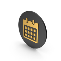 Calendar Gold Icon PNG & PSD Images