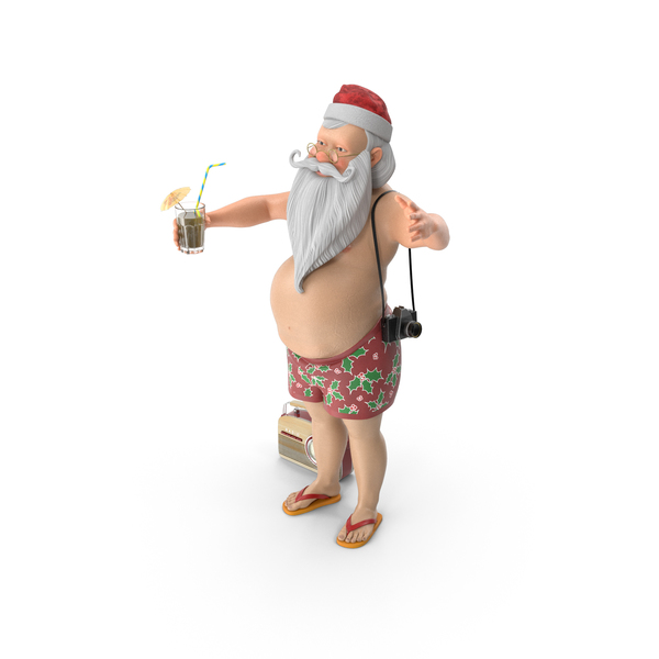 Santa Claus On The Beach PNG & PSD Images