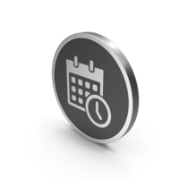 Silver Icon Date And Time PNG & PSD Images
