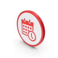 Icon Date And Time Red PNG & PSD Images