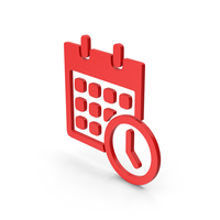 Symbol Date And Time Red PNG & PSD Images