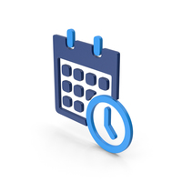 Symbol Date And Time Blue PNG & PSD Images