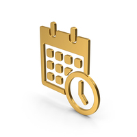Symbol Date And Time Gold PNG & PSD Images