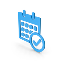 Symbol Calendar With Checkmark Blue PNG & PSD Images