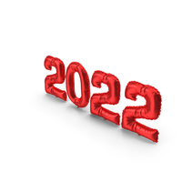 Symbol 2022 with Tiger Pattern Balloons Letter PNG & PSD Images