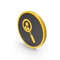 Icon Search / Find People Yellow PNG & PSD Images