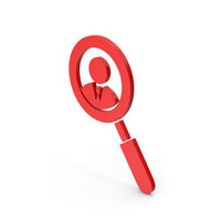 Symbol Search / Find People Red PNG & PSD Images
