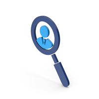 Symbol Search / Find People Blue PNG & PSD Images
