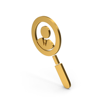Symbol Search / Find People Gold PNG & PSD Images