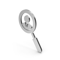 Symbol Search / Find People Silver PNG & PSD Images