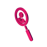 Symbol Search / Find People Metallic PNG & PSD Images