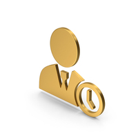 Symbol Work Time Clock Gold PNG & PSD Images