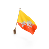 Wall Flag  of Bhutan PNG & PSD Images