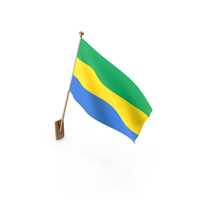 Wall Flag of Gabon PNG & PSD Images