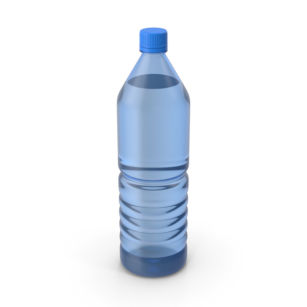 Water Plastic Bottle Blue No Label PNG & PSD Images