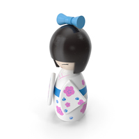 Japanese Doll Kokeshi White PNG & PSD Images