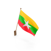 Wall Flag of Myanmar PNG & PSD Images