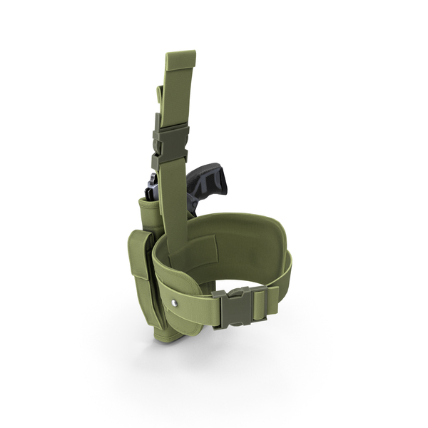 Gun With Holster Green PNG & PSD Images