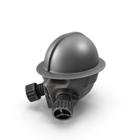 Steampunk Helmet Silver Worn PNG & PSD Images