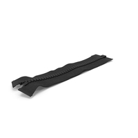 Close Zipper without Slider Black PNG & PSD Images