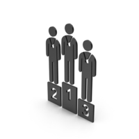 Winners Podium Black Symbol PNG & PSD Images