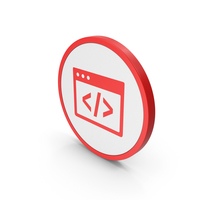 Icon Coding Red PNG & PSD Images