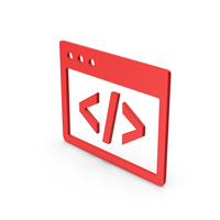 Coding Red Symbol PNG & PSD Images