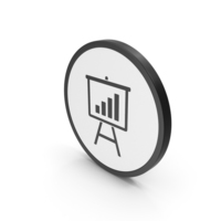 Icon Graph Presentation Board PNG & PSD Images
