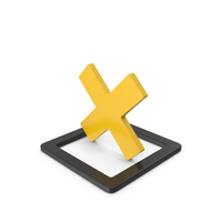 X Mark Yellow PNG & PSD Images