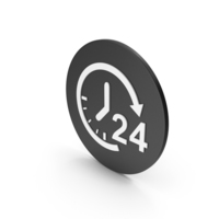 24 Hour Time Clock Icon PNG & PSD Images